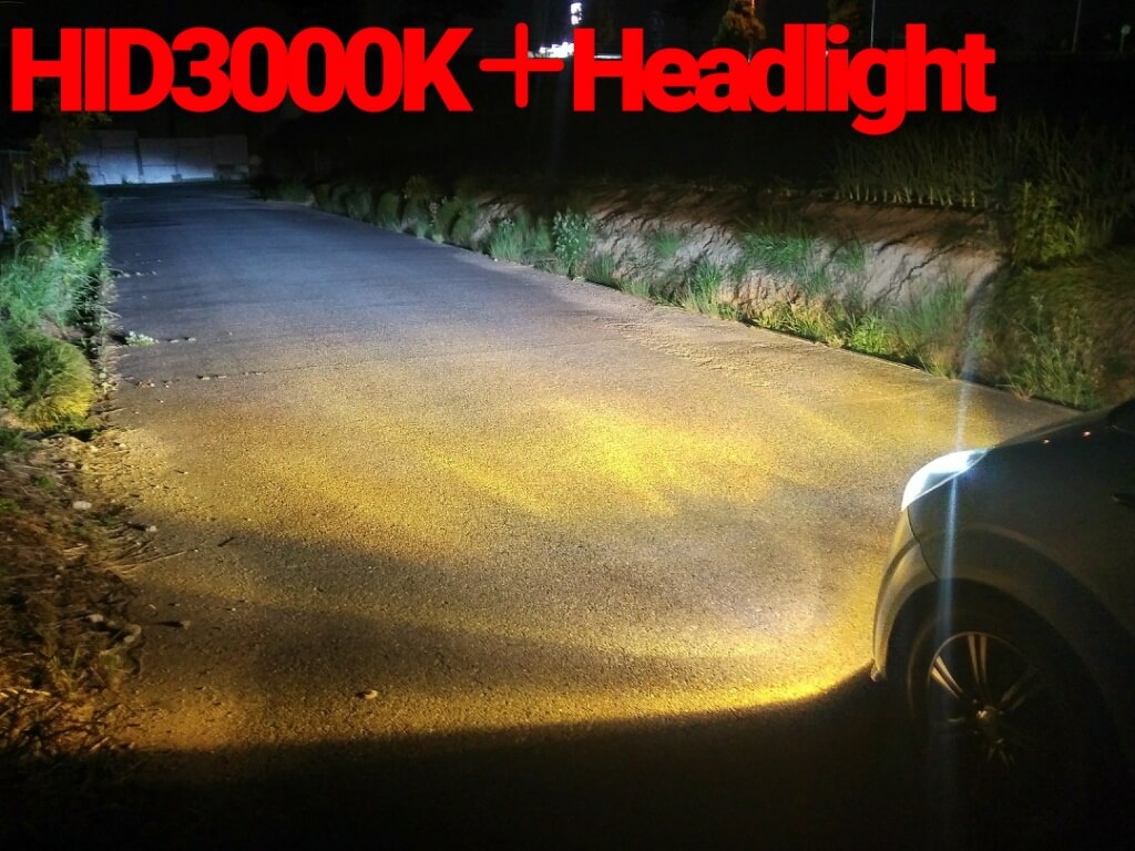 HID3000K+ヘッドライト