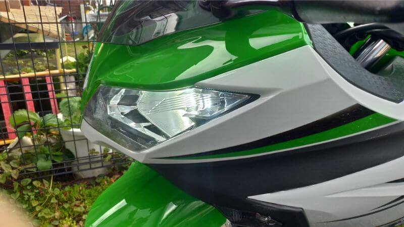 Ninja250u003eハイビームをLED化 - fcl. (エフシーエル)