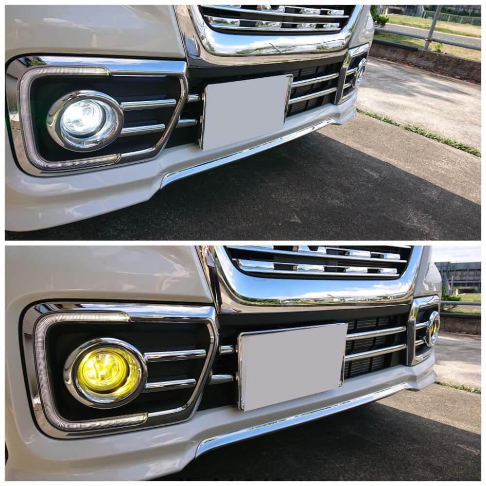 シルバーピーチ MK53S スペーシア LEDイルミ+フォグランプ+ベゼル+α